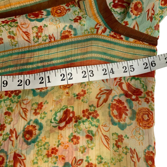 Vintage Pierre Cardin Top Women's Size 2x Sequined Retroglam Beaded Gold Sheer - Picture 6 of 7